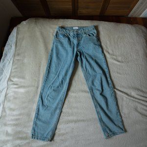 ASOS DESIGN classic rigid jeans in tinted light wash blue 28x30